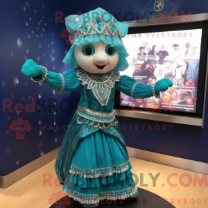 Turkis irsk danser maskot...