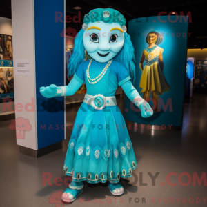 Turkis irsk danser maskot...