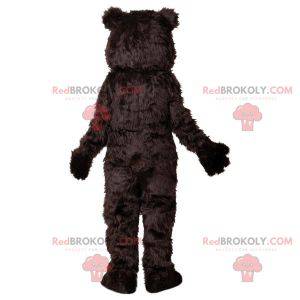 Mascote urso preto e branco fofo e peludo - Redbrokoly.com