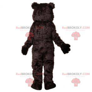 Cute and furry black and white bear mascot - Redbrokoly.com