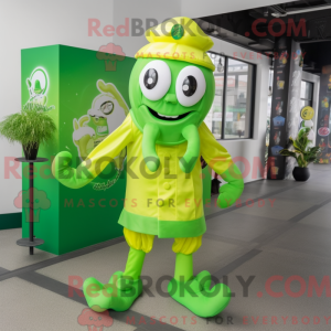 Postava maskota Lime Green...