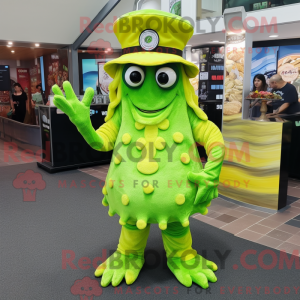 Postava maskota Lime Green...
