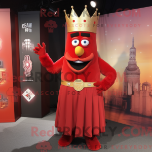 Red King maskotkostumefigur...