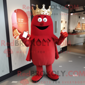 Red King maskotkostumefigur...