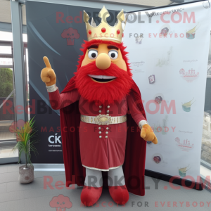 Red King maskotkostumefigur...