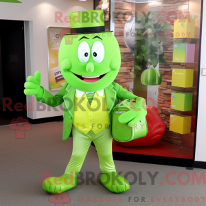 Lime Green Candy Box maskot...