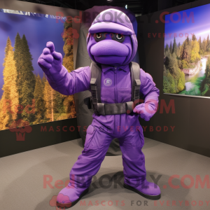 Purple Para Commando mascot...