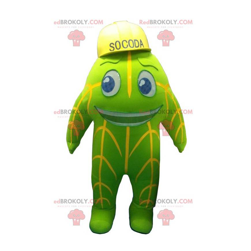 Mascotte groen en geel Socoda mascotte - Redbrokoly.com