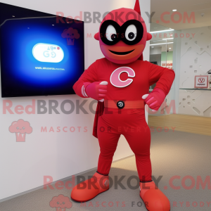 Red Superhero mascot...