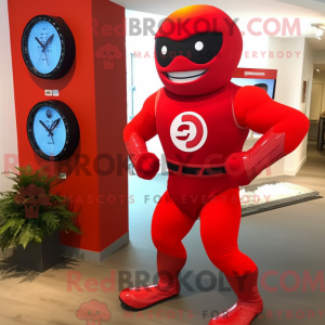 Red Superhero mascot...