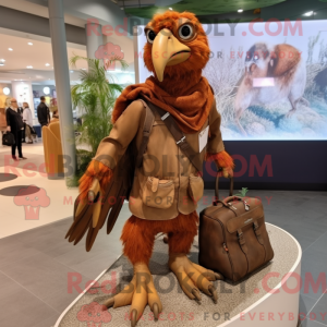 Brun Archaeopteryx maskot...