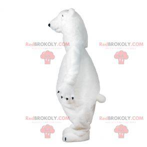 Mascotte orso polare molto realistico. Mascotte dell'orso