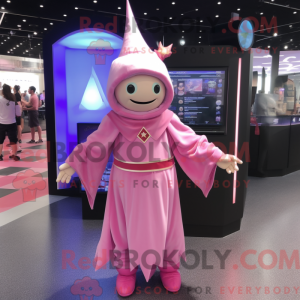 Pink Wizard maskot kostume...
