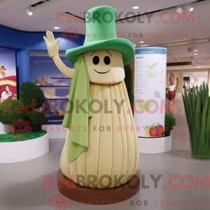 Tan Green Bean mascot...