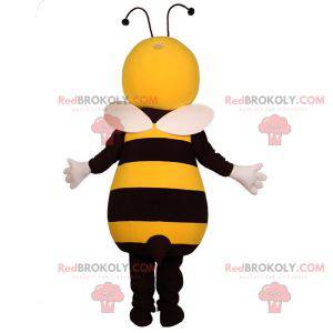 Giant yellow and black bee mascot. Insect mascot -
