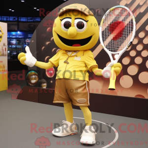 Gold Tennis Racket mascot...