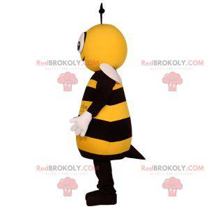 Giant yellow and black bee mascot. Insect mascot -