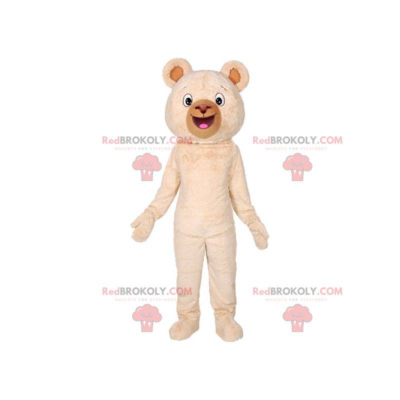 Mascotte orso gigante beige morbido e carino - Redbrokoly.com
