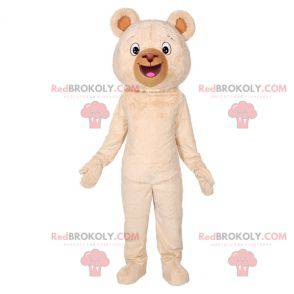 Weiches und süßes riesiges beige Bärenmaskottchen -