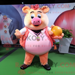 Peach Sow mascottekostuum...
