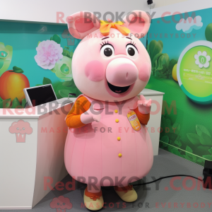 Peach Sow maskotdraktfigur...