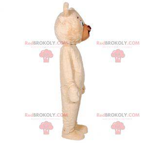 Mascotte orso gigante beige morbido e carino - Redbrokoly.com