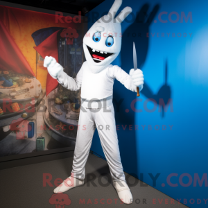 White Knife Thrower maskot...