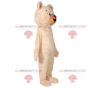 Mascotte orso gigante beige morbido e carino - Redbrokoly.com