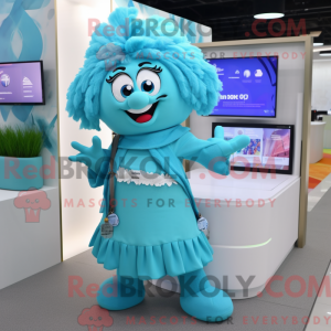 Disfraz de mascota de Cyan...