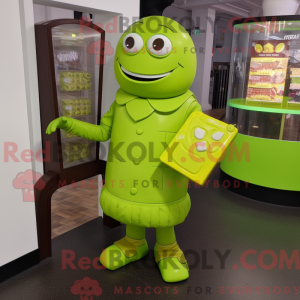 Postava maskota Lime Green...