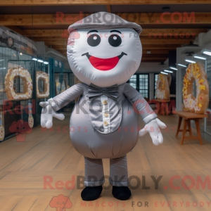 Gray Donut mascot costume...