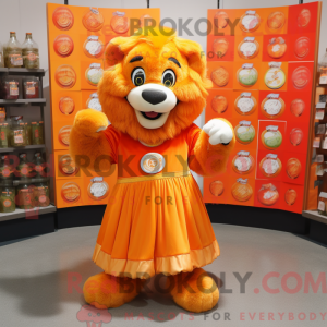 Orangefarbener Löwe als...