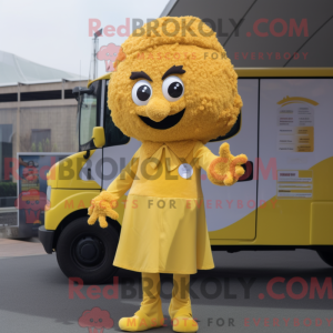 Gul Falafel maskot kostume...