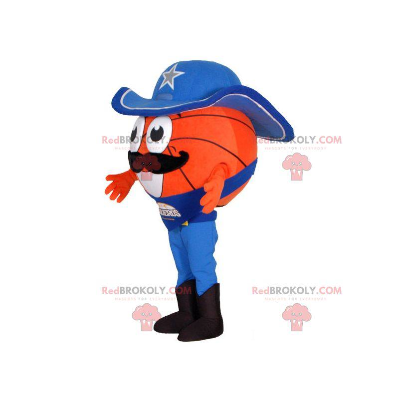 Mascote do basquete vestido de cowboy - Redbrokoly.com