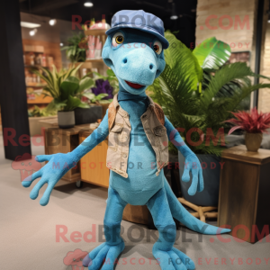 Cyan Coelophysis maskot...