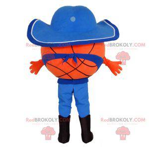 Mascote do basquete vestido de cowboy - Redbrokoly.com