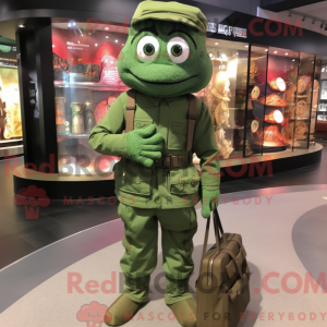 Grøn Commando maskot...