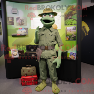 Mascotte de Commando vert...