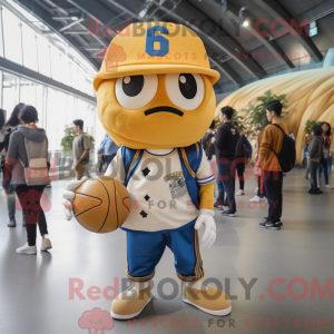 Gold Basketball Ball maskot...