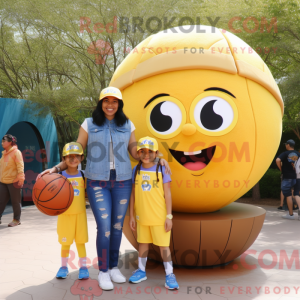 Gold Basketball Ball Maskot...