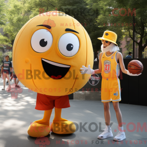 Gold Basketball Ball maskot...