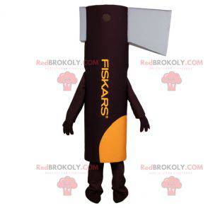 Mascot giant brown and gray ax. Tool mascot - Redbrokoly.com