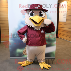 Maroon Falcon maskot...