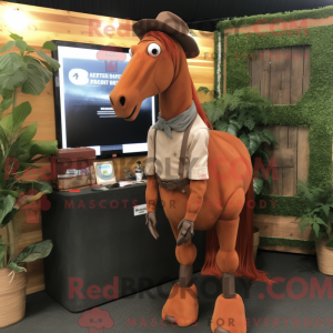 Rust Horse mascottekostuum...