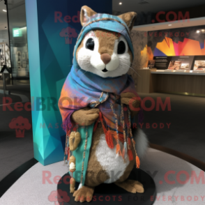 Fantasia de mascote de esquilo com capa e cachecóis - Mascotes esquilos - REBROKO_236464 - RedBrokoly.com