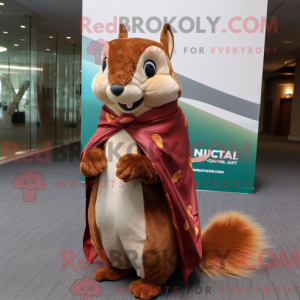 Fantasia de mascote de esquilo com capa e cachecóis - Mascotes esquilos - REBROKO_236465 - RedBrokoly.com