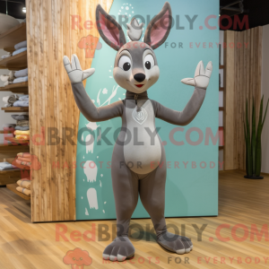 Grå rådyr maskot kostume...