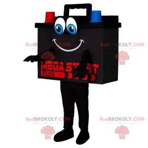 Colorful and smiling giant car battery mascot - Redbrokoly.com