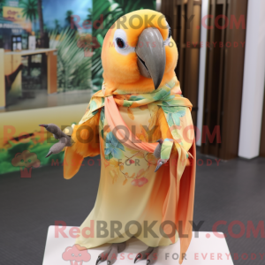Peach Parrot maskot kostume...
