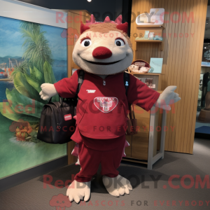 Maroon Tuna-mascottekostuum...